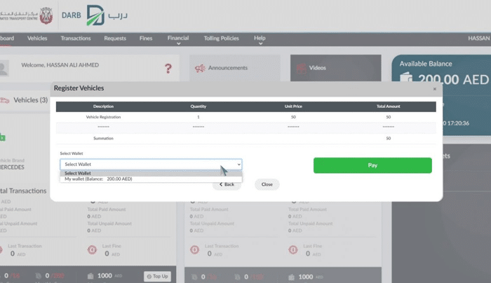 Abu Dhabi Toll Gate Account Activation
