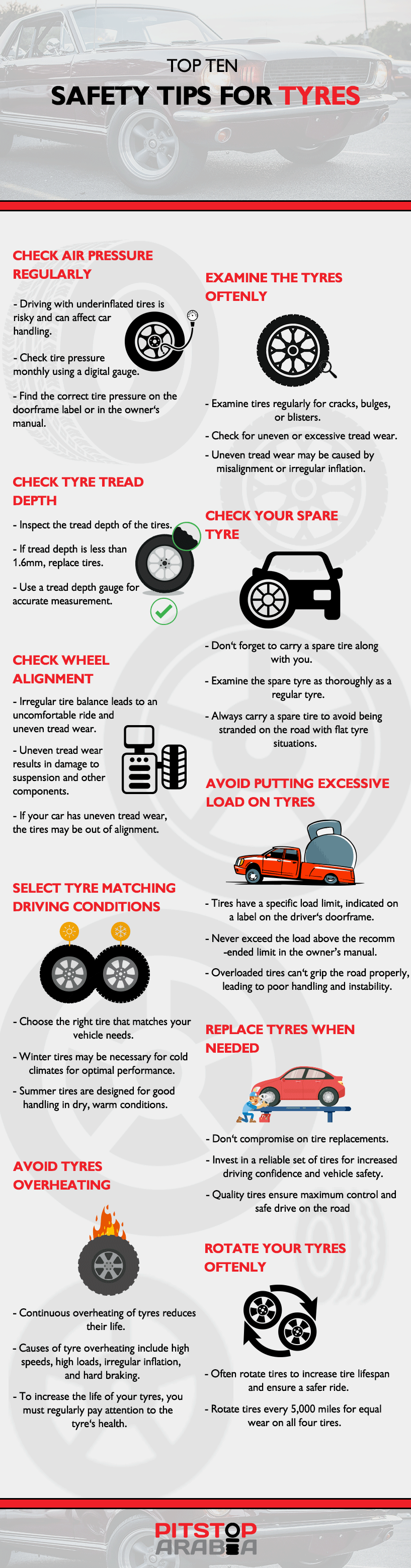 Tyre Safety Tips Infographic